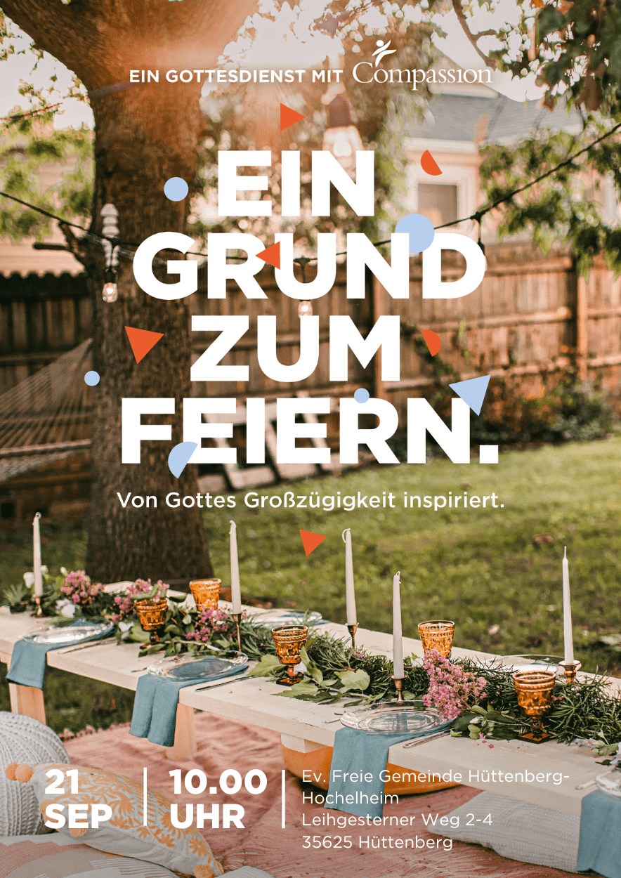 Gottesdienst mit Compassion am 21.9.2025 um 10 Uhr Gottesdienst mit Compassion am 21.9.2025 um 10 Uhr